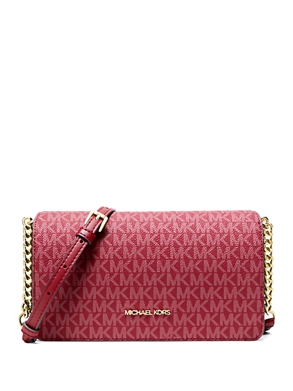 Michael Kors mediuml logo-pattern messenger bag - Rosso