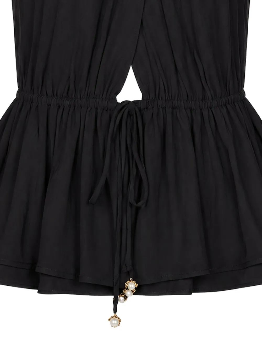 Taylor Peplum top met halternek Zwart