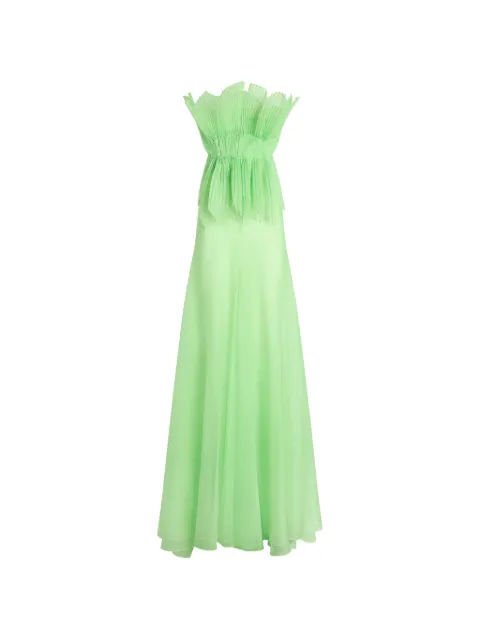 Genny pleated strapless maxi dress