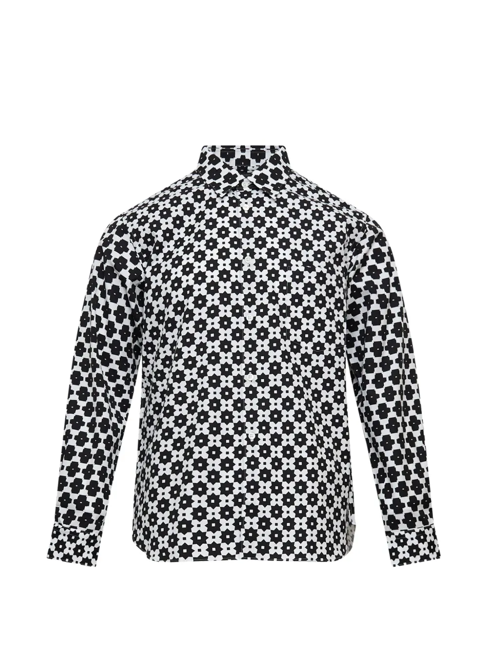 Comme des Garçons Homme Plus geometric-print long-sleeve shirt - Nero