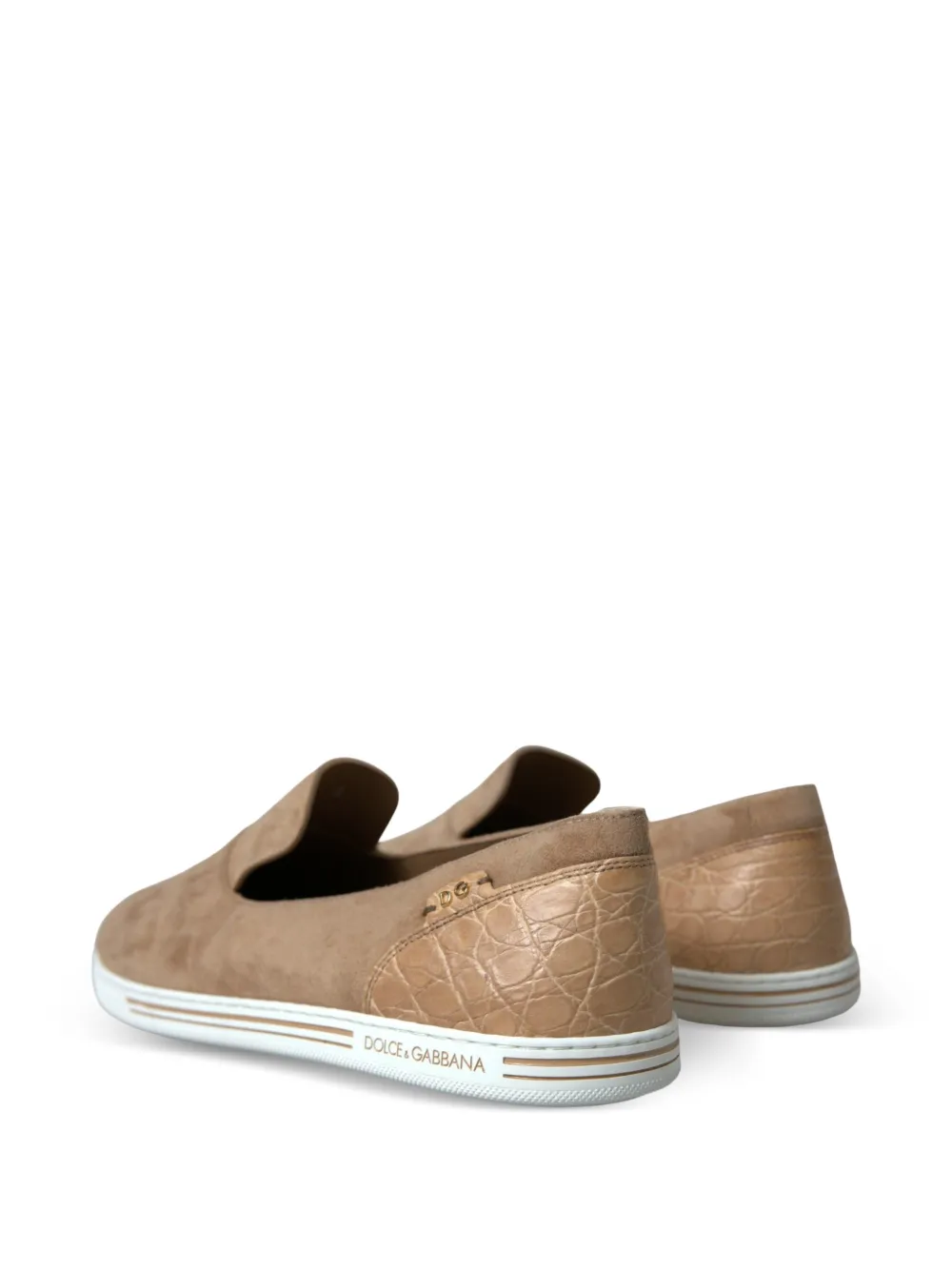 Dolce & Gabbana Loafers met logodetail Beige
