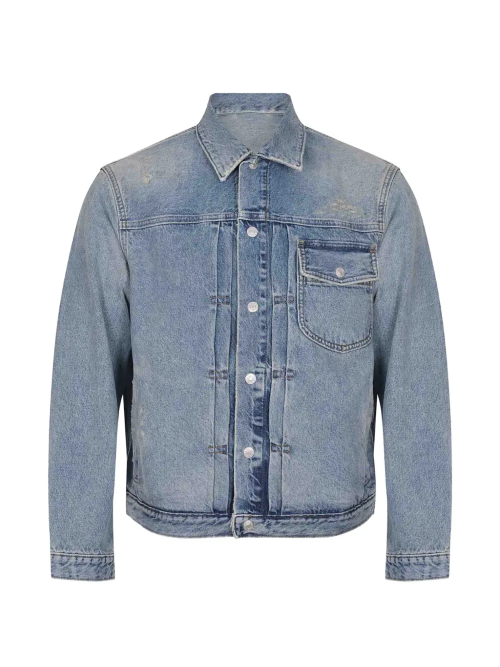 Cycle Roby Distressed Denim Jacket In Blue