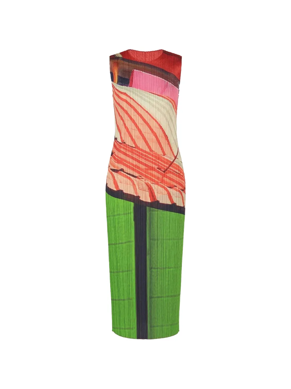 Pleats Please Issey Miyake graphic-print dress - Pink
