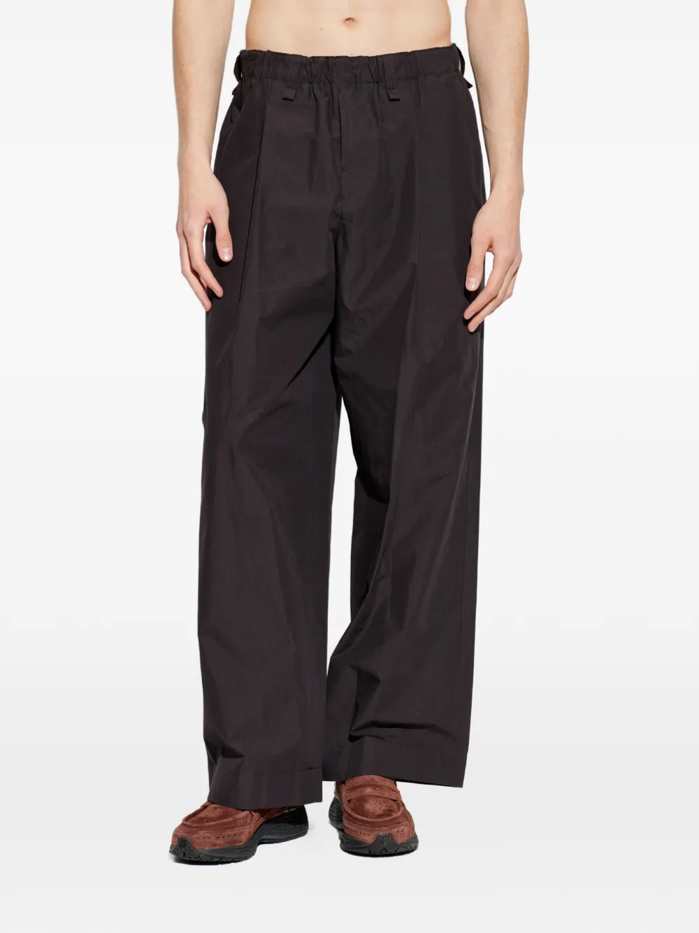 Homme Plissé Issey Miyake pleated elasticated-waist trousers - Marrone