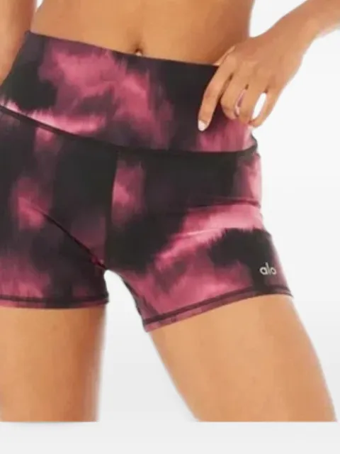 Alo Yoga tie-dye high-waist shorts