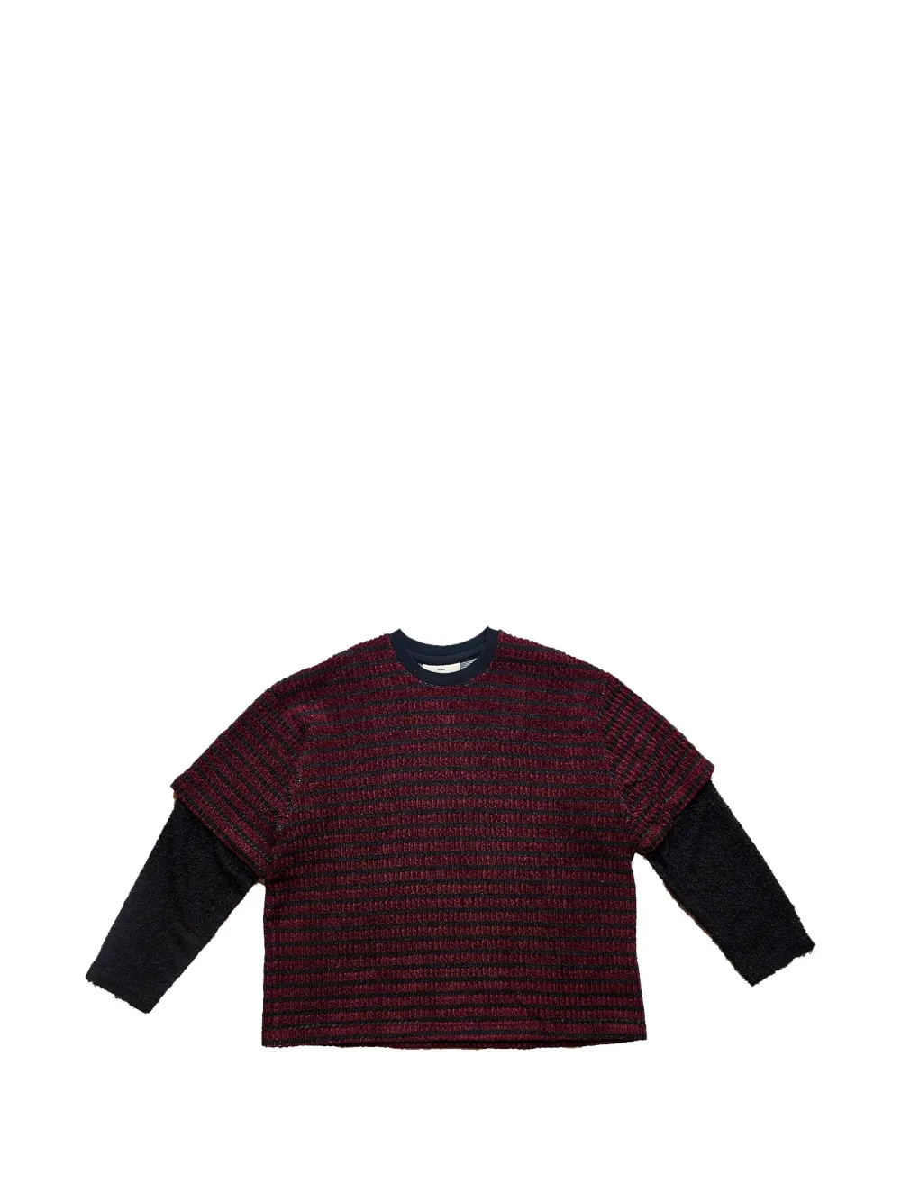 Song For The Mute layered striped sweater - Rosso