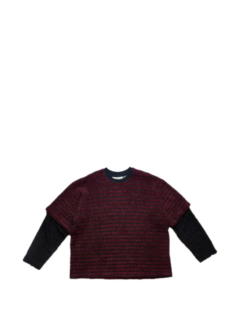 Song For The Mute layered striped sweater
