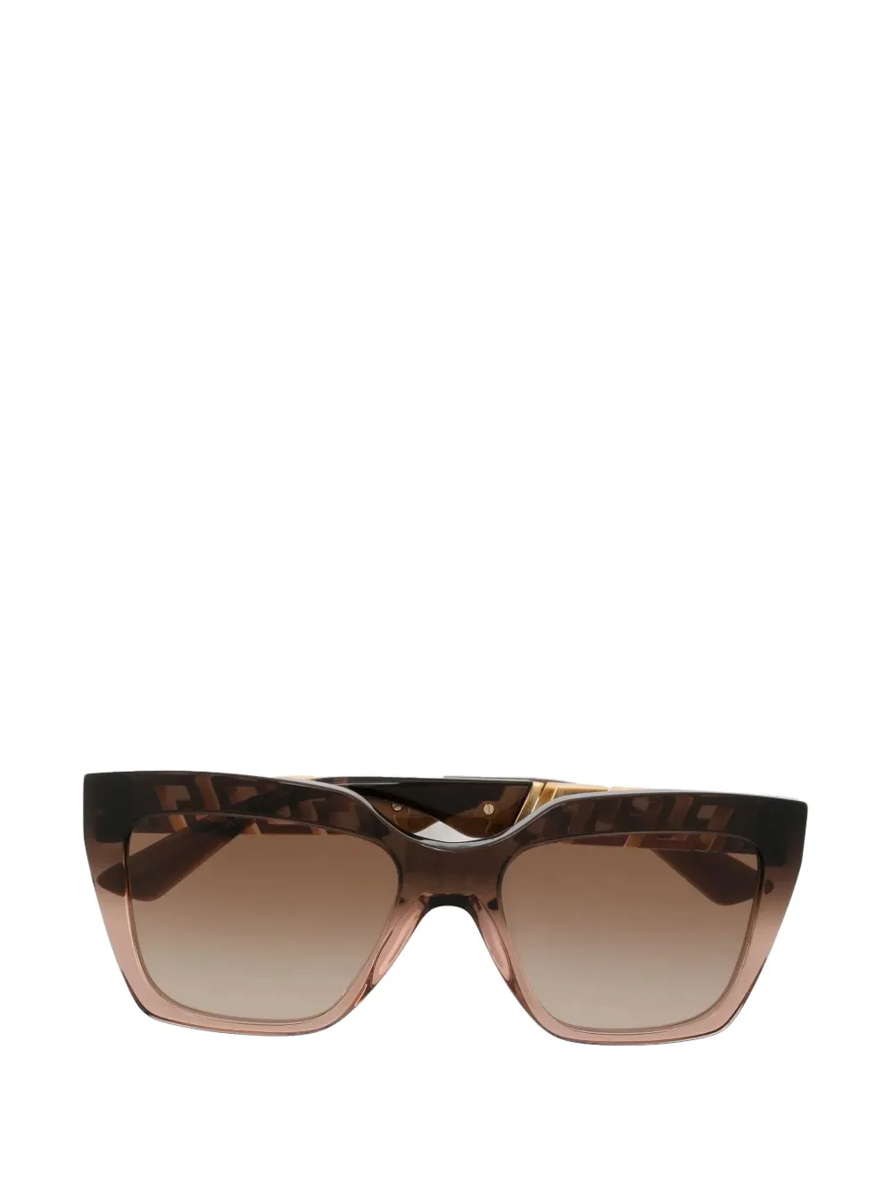 Versace La Greca square-frame sunglasses - Marrone