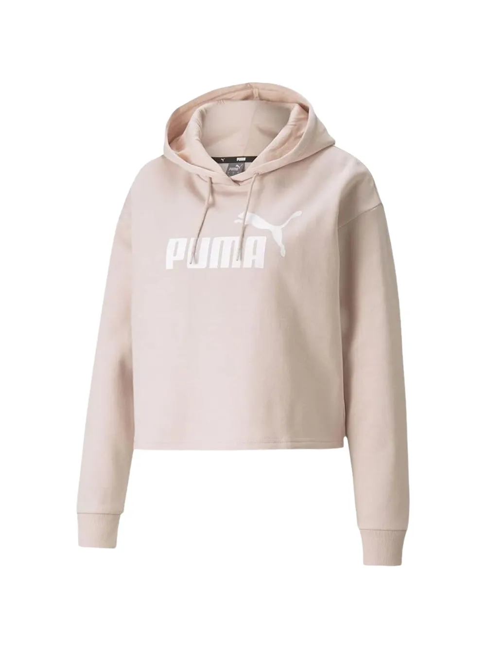 PUMA Essentials Cropped-Hoodie mit Logo - Rosa