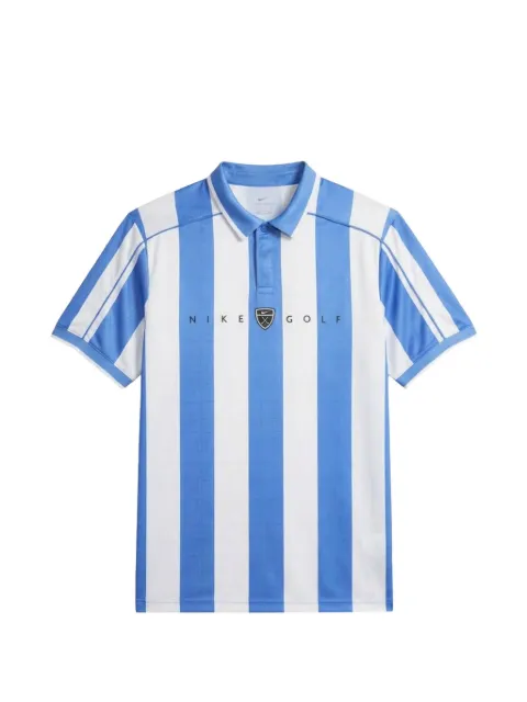 Nike Fairway striped logo-patch polo shirt