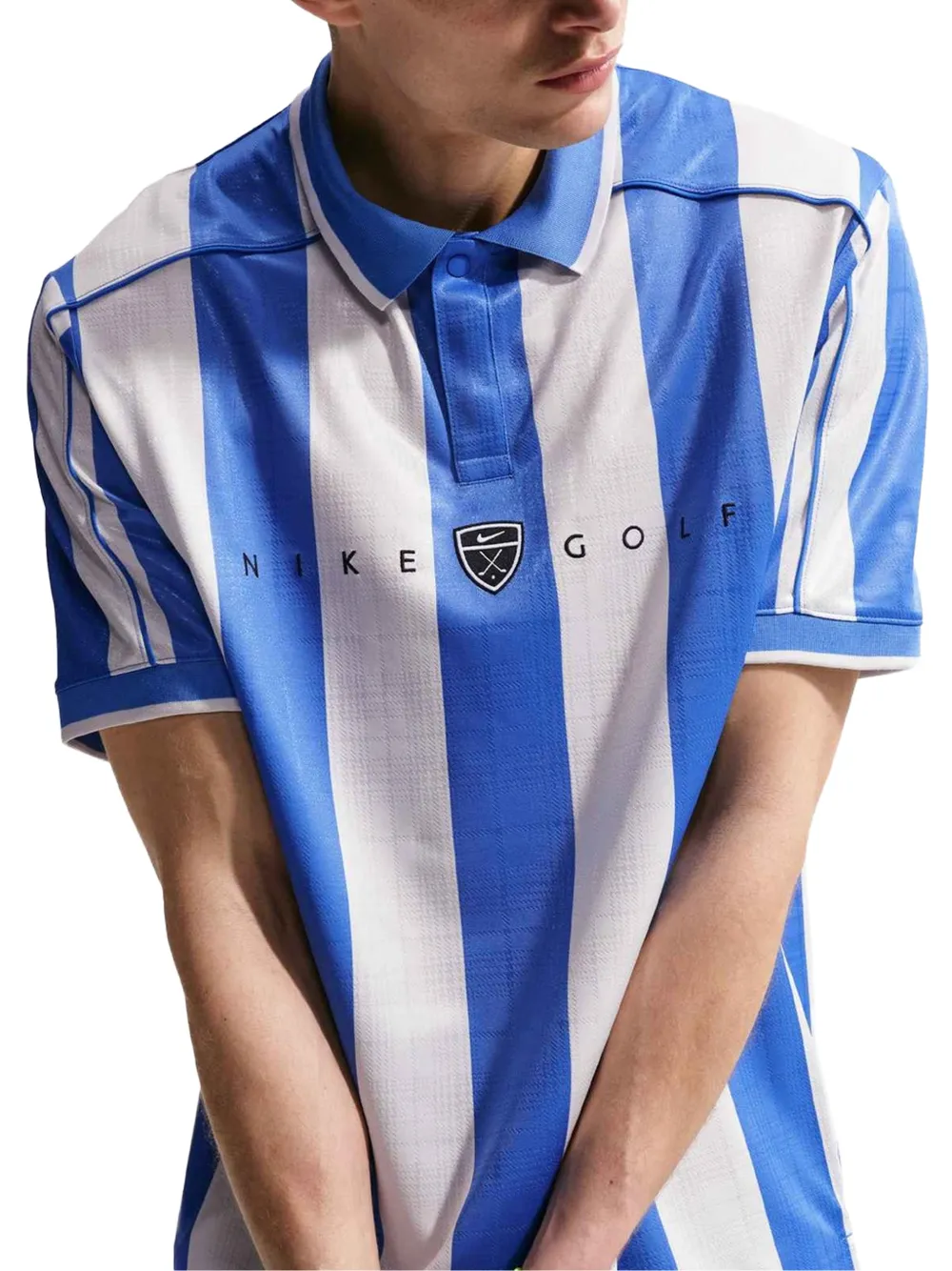 Nike Fairway gestreept poloshirt met logopatch Blauw