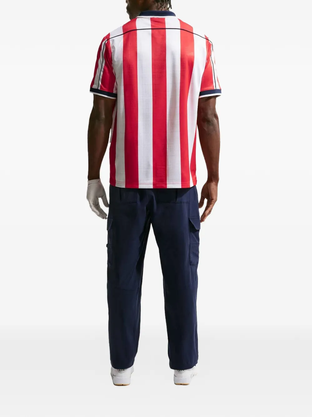 Nike Fairway gestreept poloshirt met korte mouwen Rood