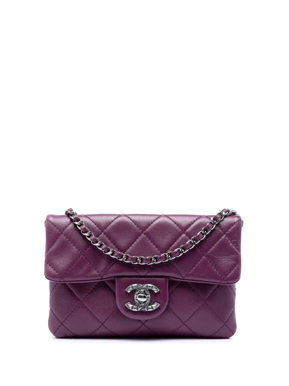 CHANEL Pre-Owned 2012-2013 Mini Lambskin Mineral Nights Flap crossbody bag - Violett