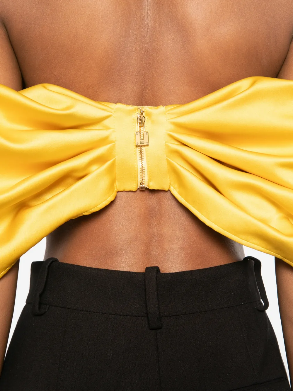 Elisabetta Franchi Off-shoulder top Geel