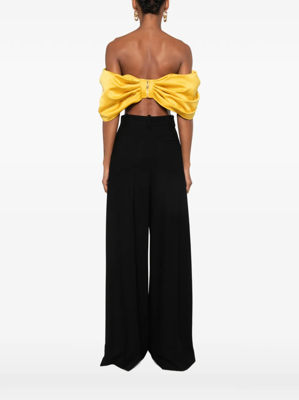 Elisabetta Franchi Off-shoulder top Geel