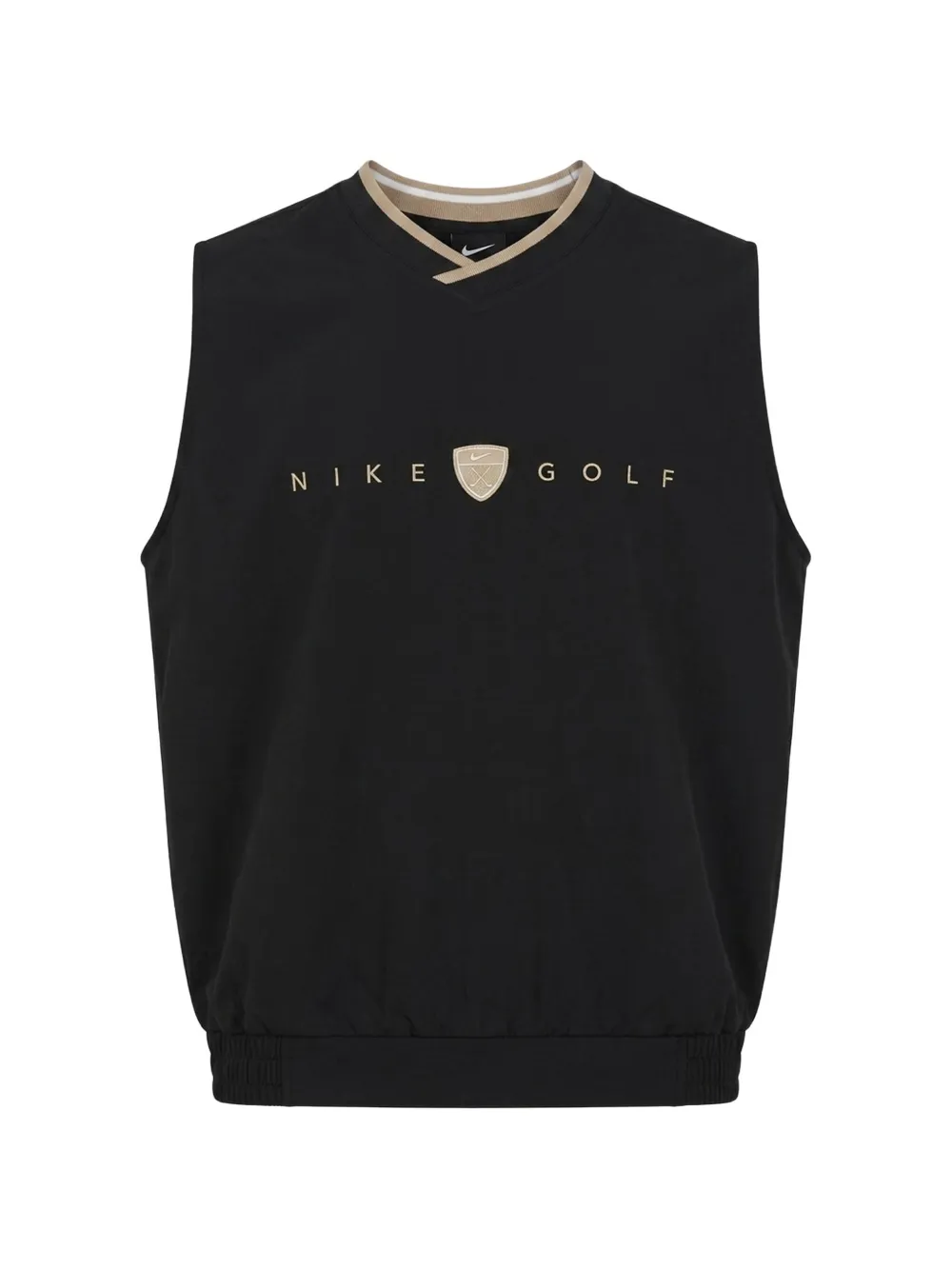 Nike logo-embroidered V-neck vest - Schwarz