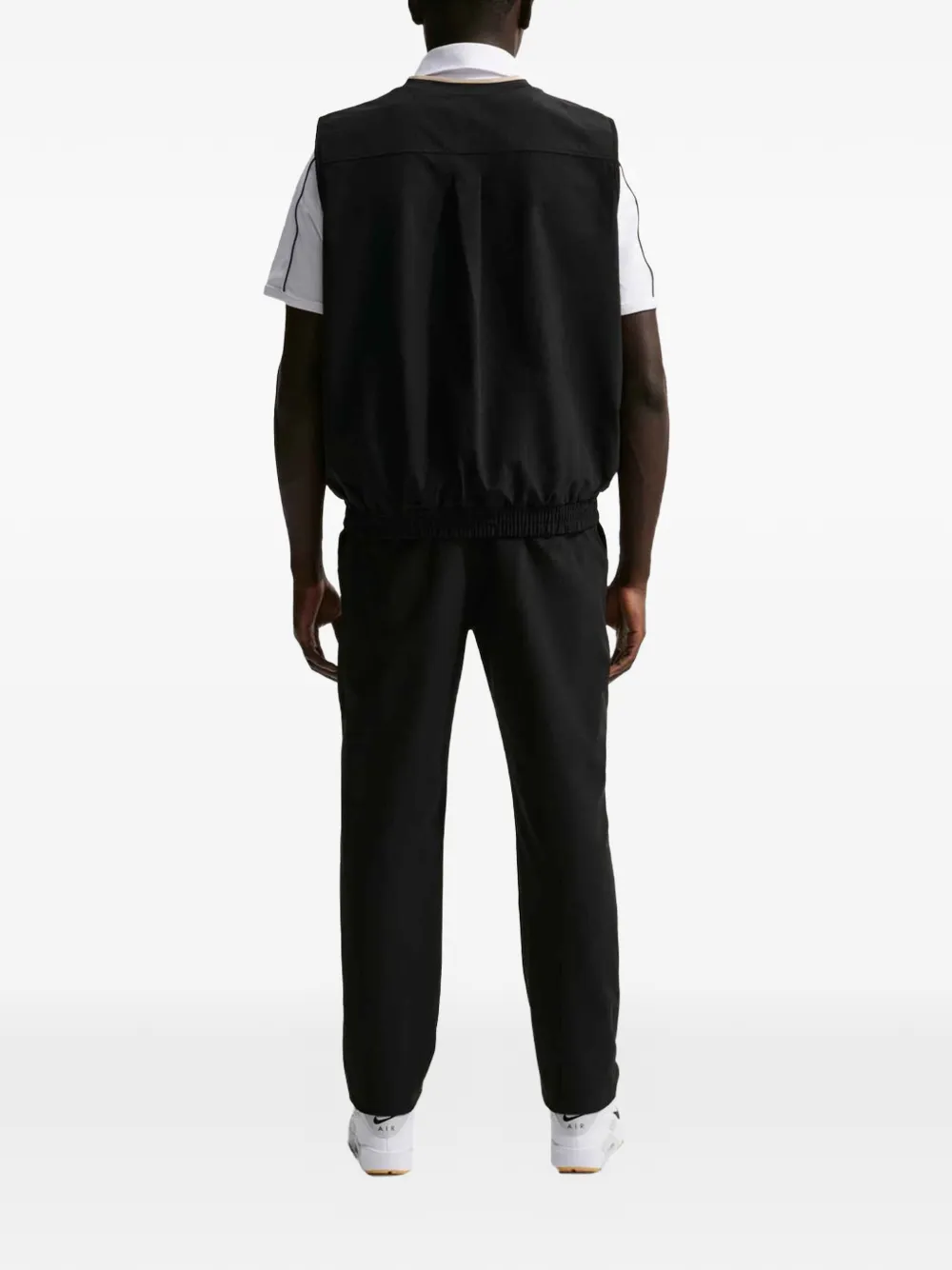 Nike Top met geborduurd logo en V-hals Zwart