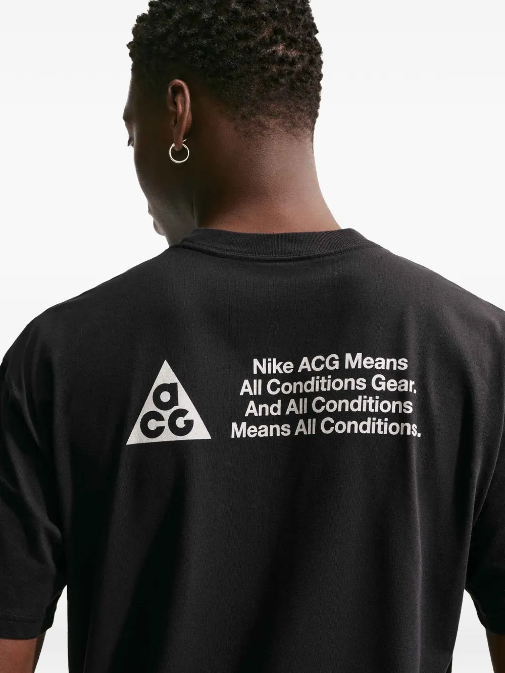 Nike T-shirt met logoprint Zwart
