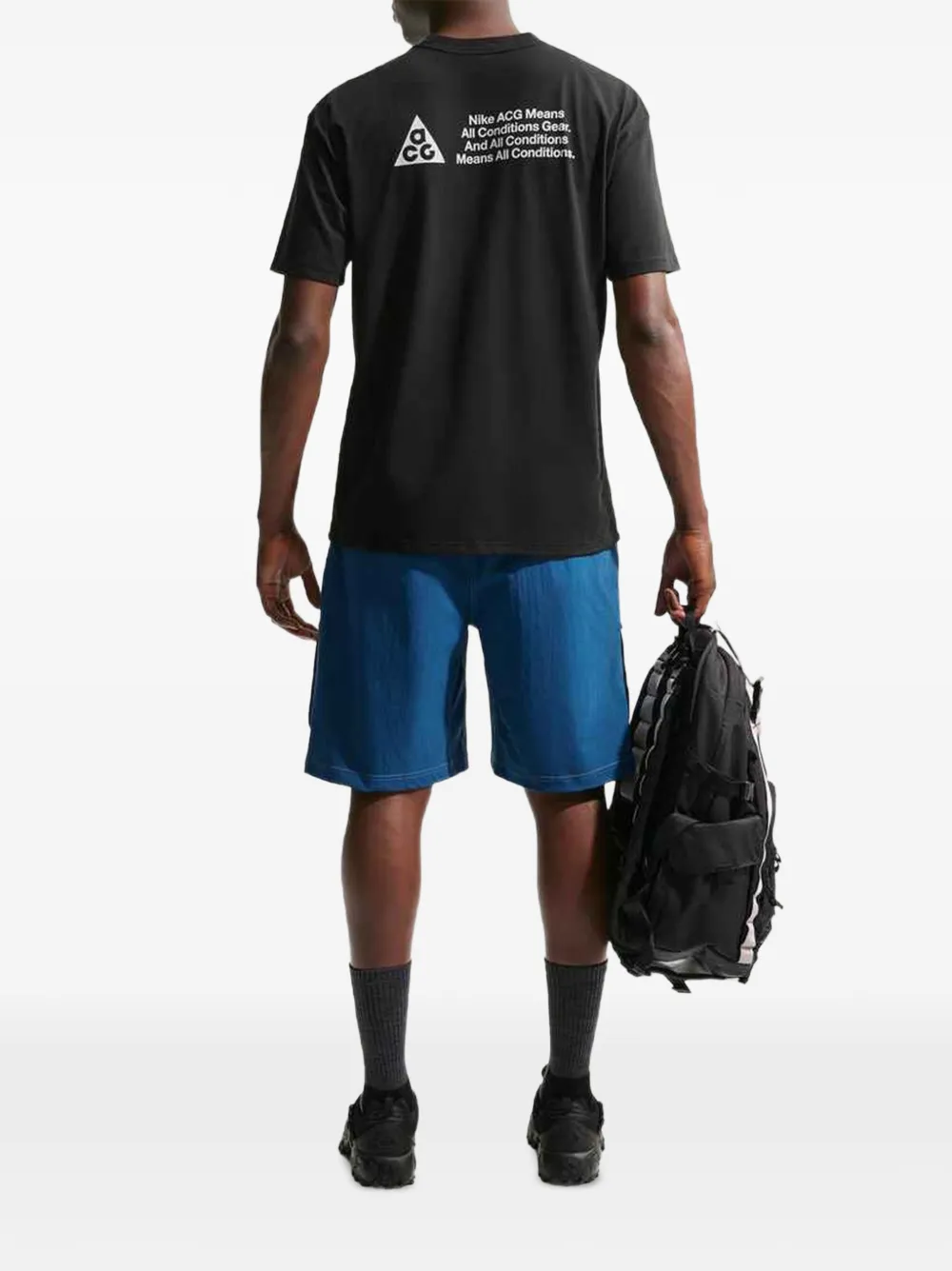 Nike T-shirt met logoprint Zwart