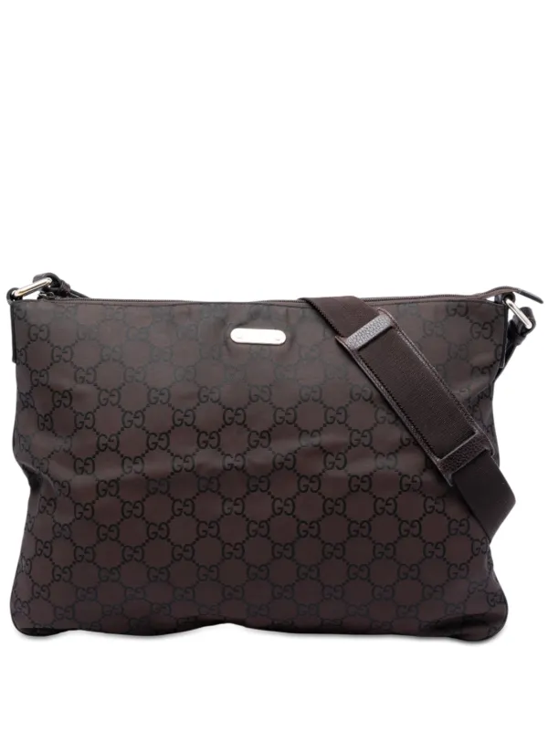 Gucci Pre-owned 2016-2026 GG Nylon Crossbody Bag in Brown