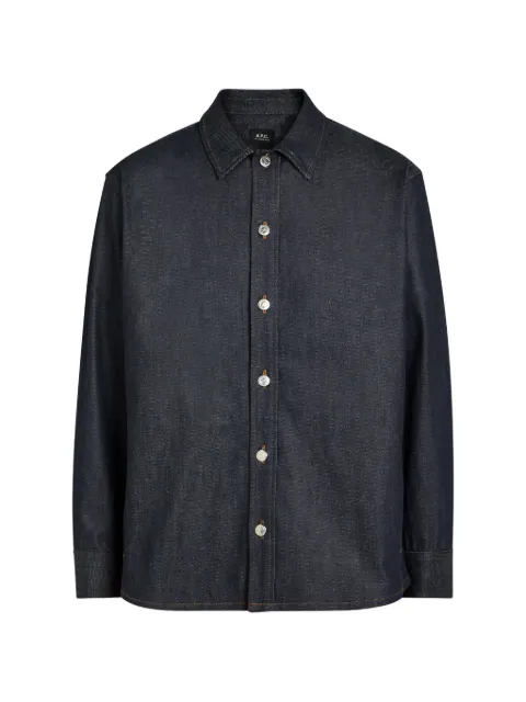 A.P.C. contrast-stitch shirt