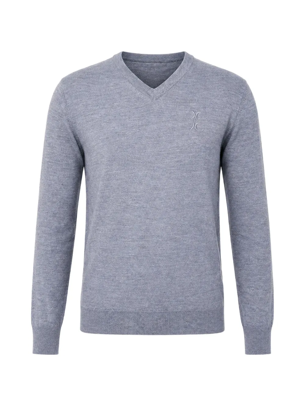 Billionaire V-neck merino wool sweater - Gray