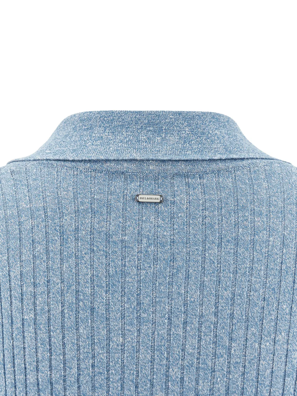 Paul & Shark Urukai ribgebreid T-shirt Blauw