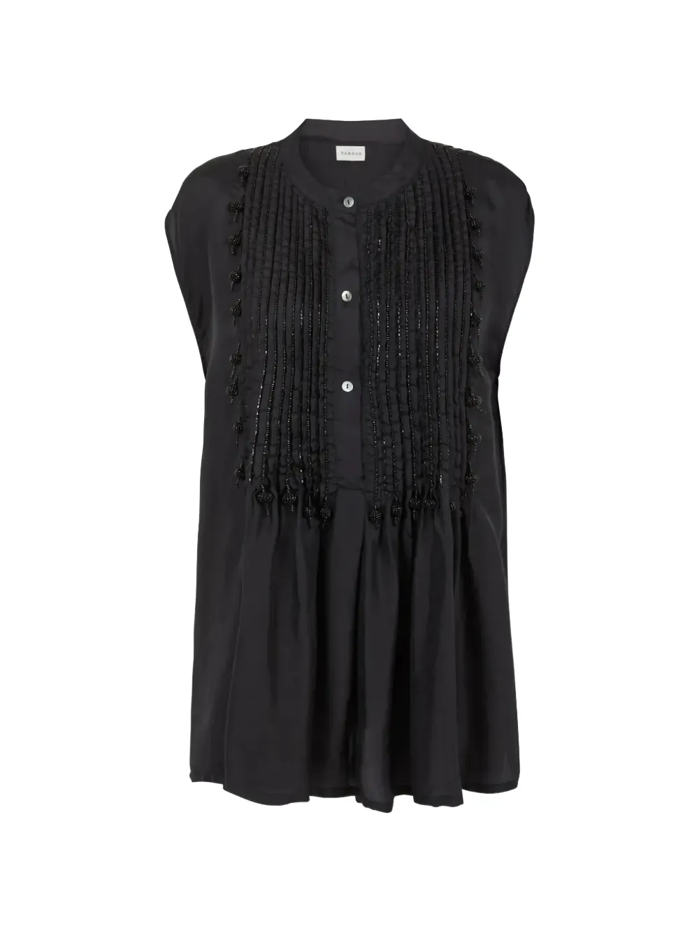 Parah bead-embellished sleeveless shirt - Nero