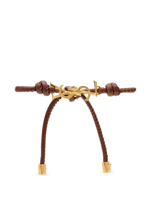 Saint Laurent Cassandre leather bracelet