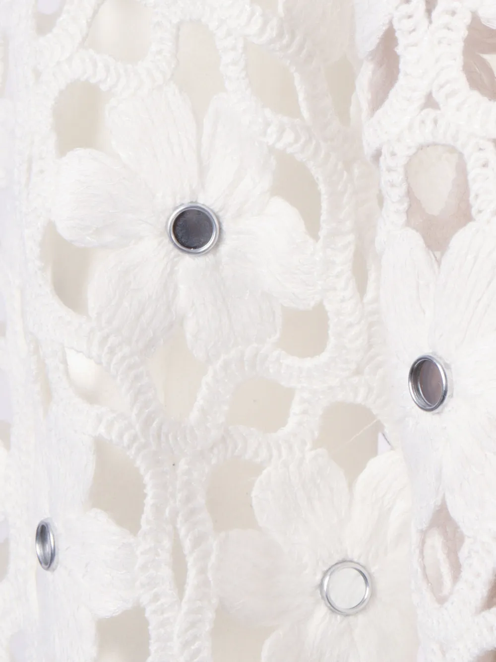 Michael Kors Gehaakte blouse met bloemenprint Wit