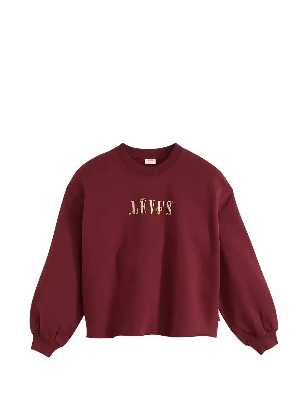 Levi's embroidered-logo raw-hem sweatshirt - 0000