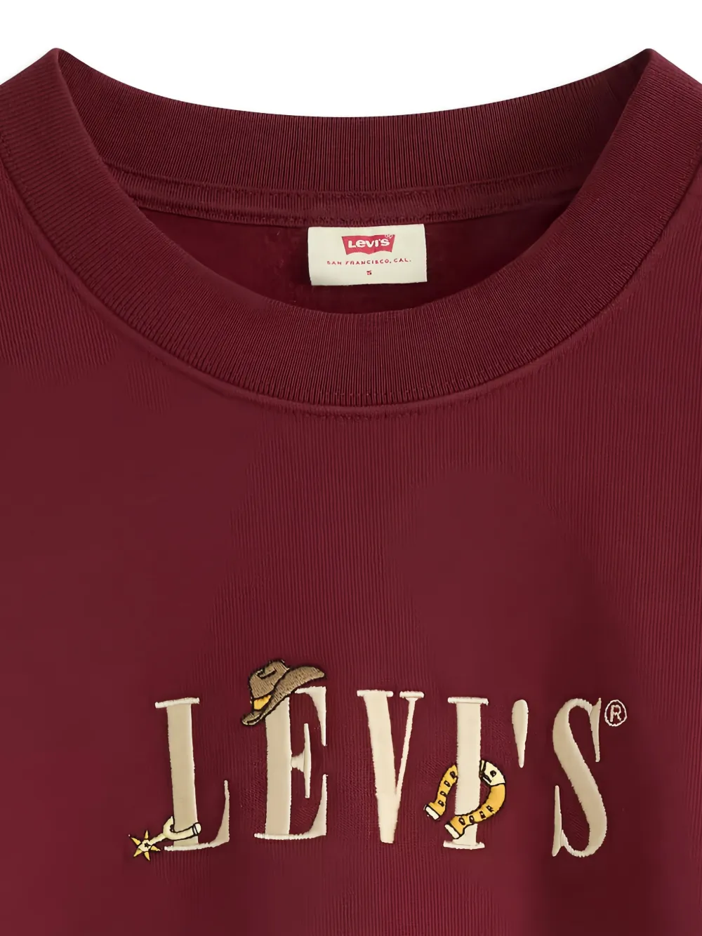 Levi's Sweater met geborduurd logo Rood