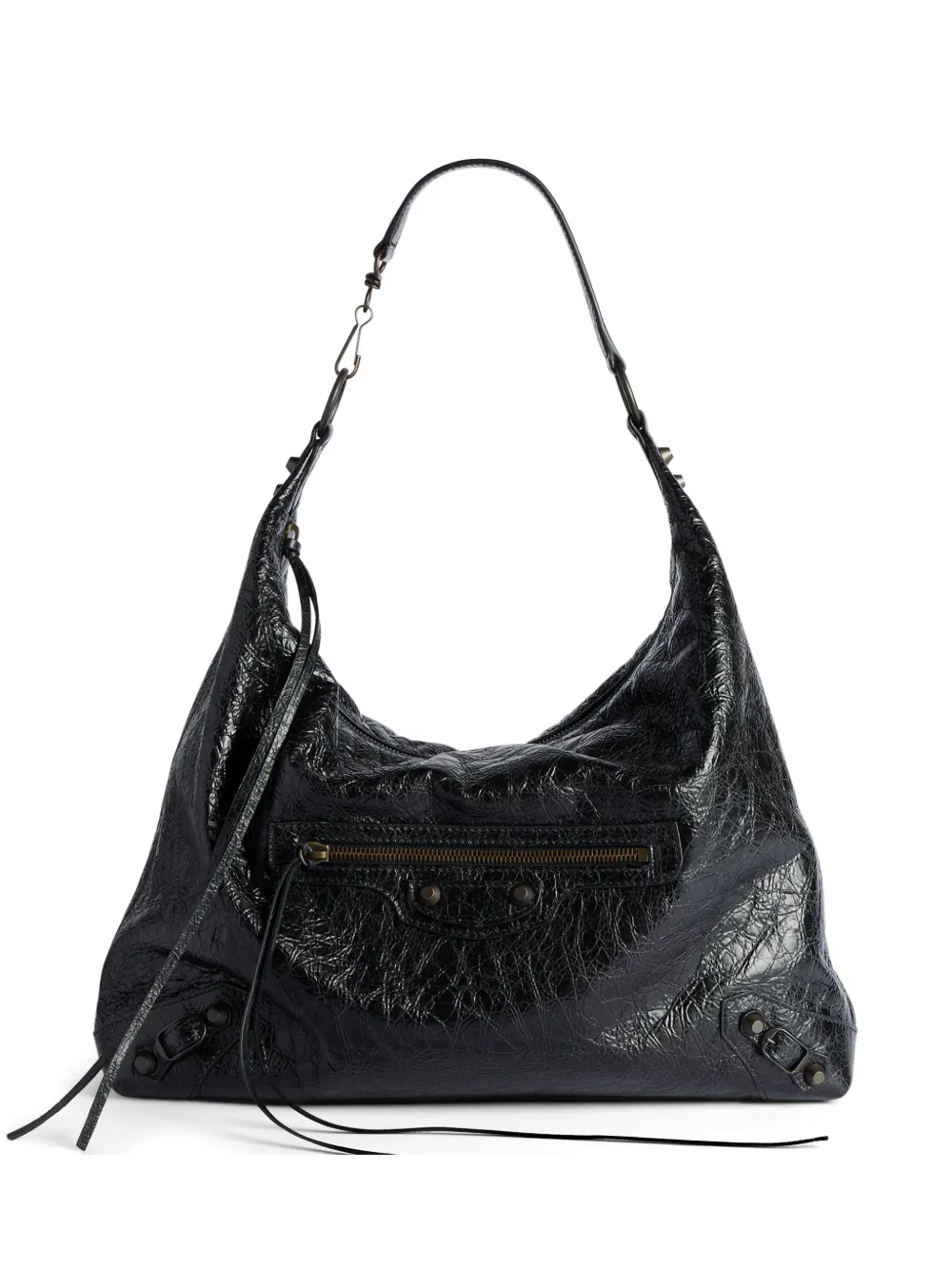 Balenciaga medium Le City studded shoulder bag - Black
