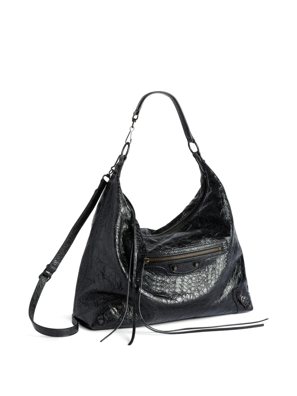 Balenciaga Medium Le City schoudertas met studs Zwart