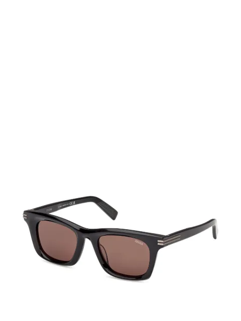 Zegna triple-line rectangle-frame sunglasses