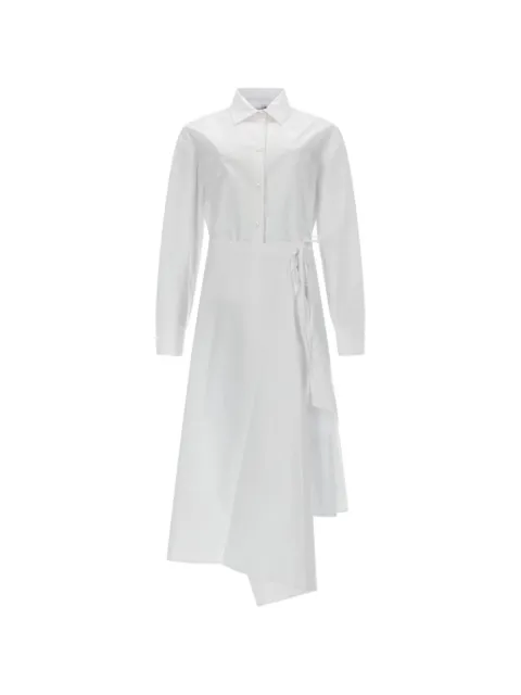 MSGM asymmetric-hem wrap-style dress