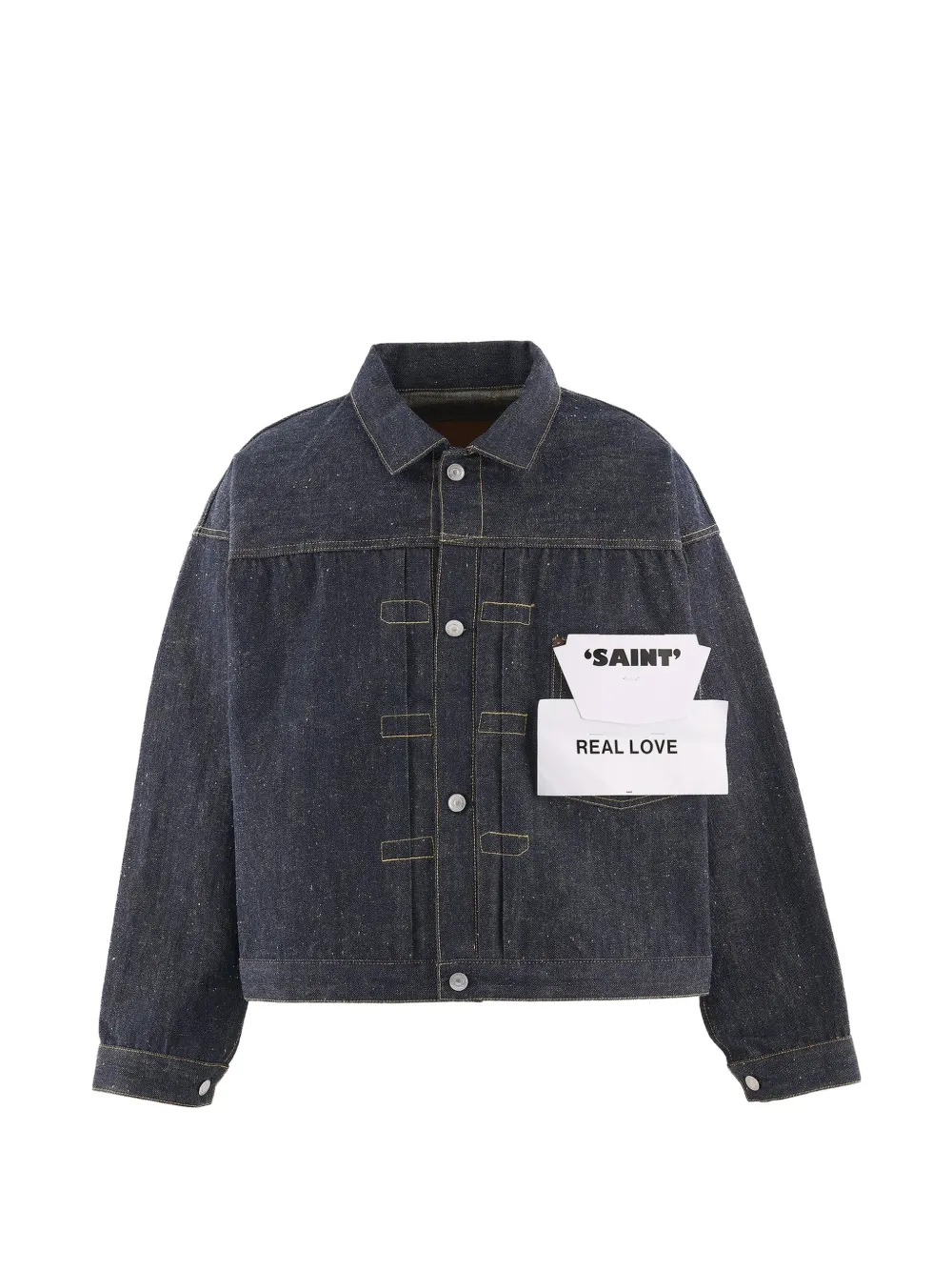 SAINT MXXXXXX x BerBerJin pleated denim jacket - Blu