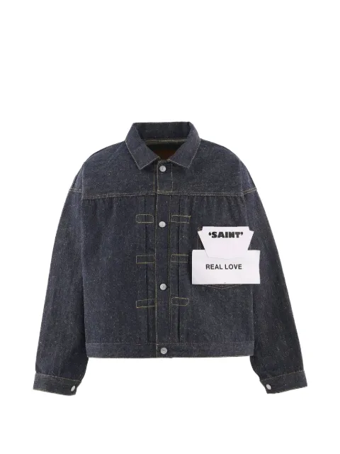 SAINT MXXXXXX x BerBerJin pleated denim jacket