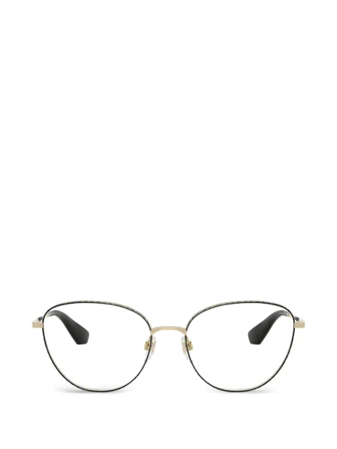 Burberry engraved round-frame glasses