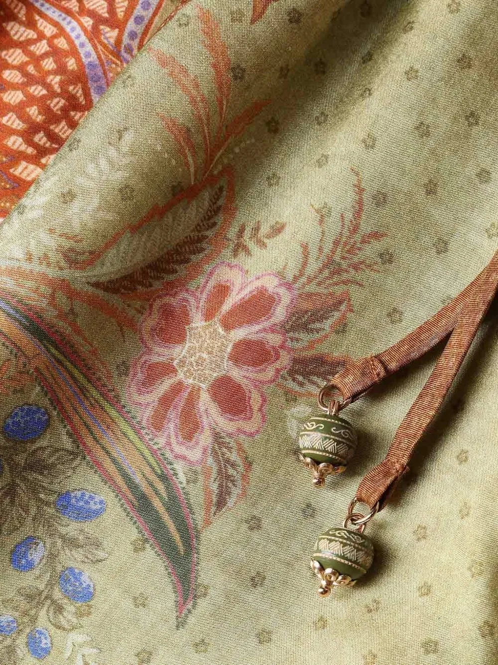 ZIMMERMANN Indra zijden shorts met bloemen-print Groen