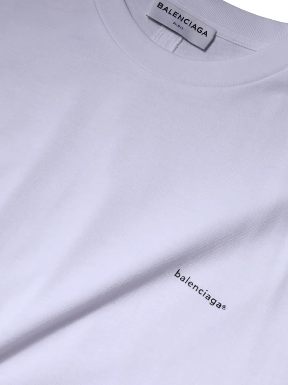 Balenciaga T-shirt met geborduurd logo Wit