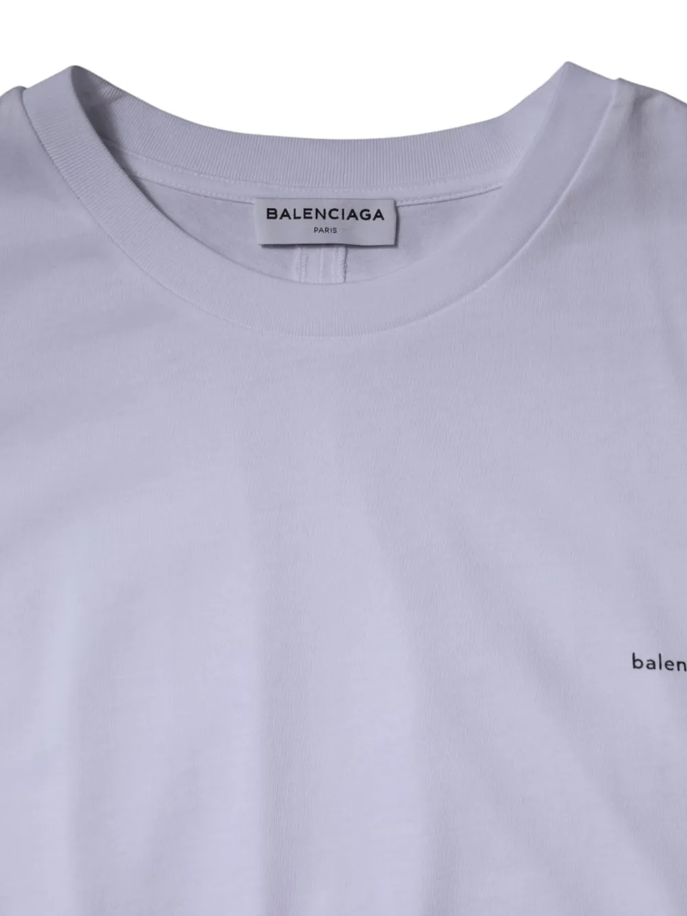 Balenciaga T-shirt met geborduurd logo Wit