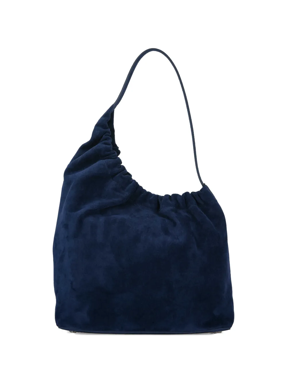Aesther Ekme Demi Lune Cloud ruched suede shoulder bag - Blu