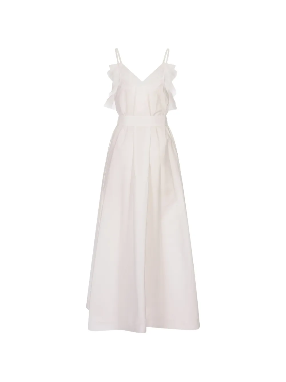 Parah Maxi-jurk met ruches Wit