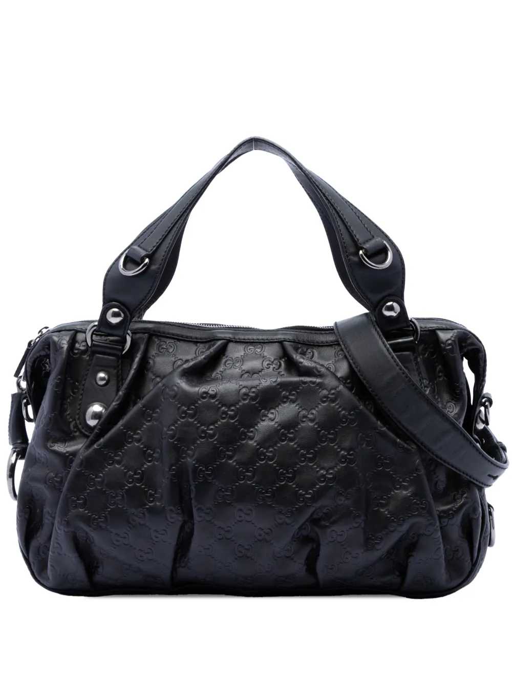 Gucci Pre-Owned 2016-2026 Guccissima Icon Bit satchel - Schwarz