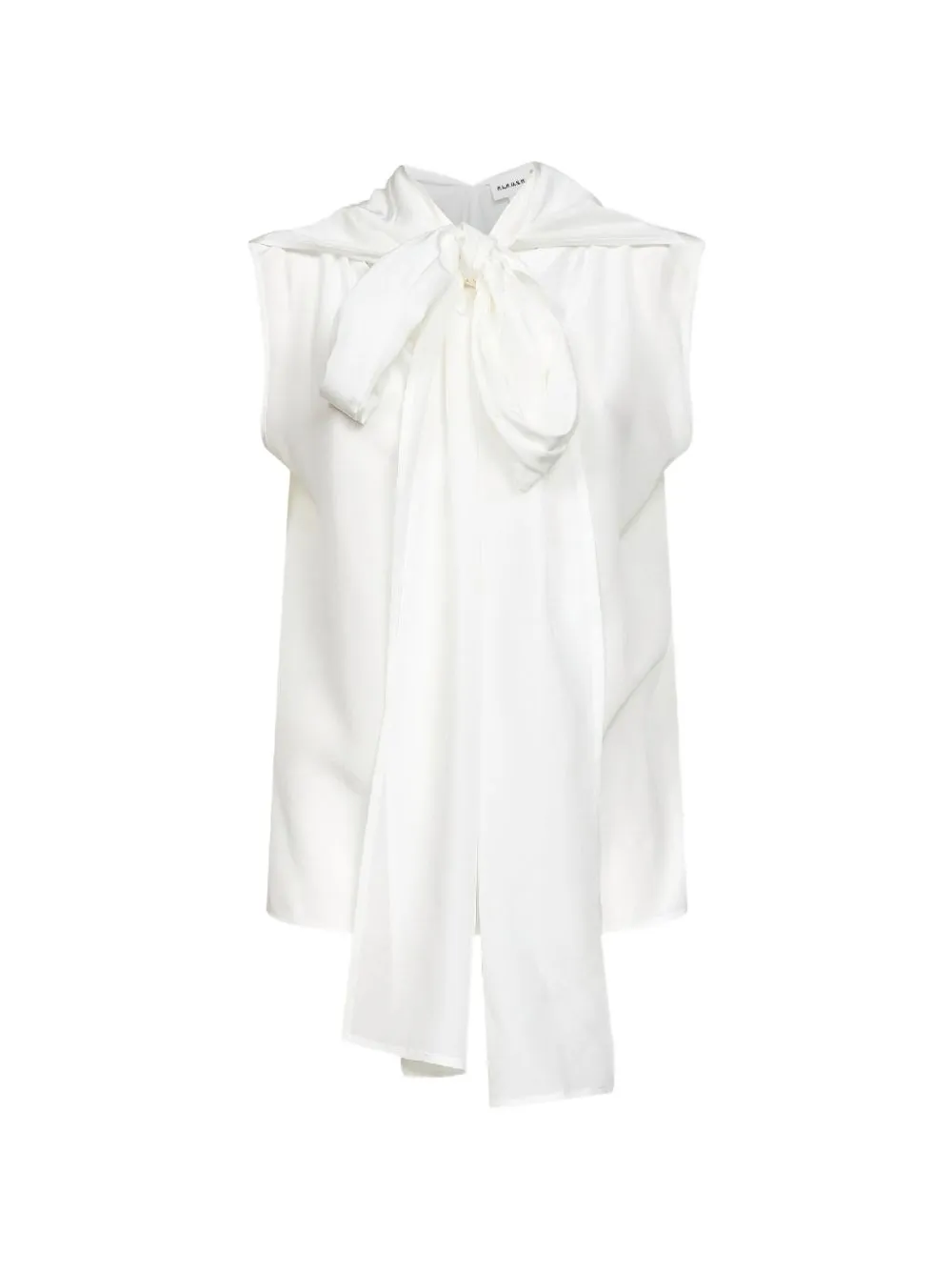 Parah pussy-bow sleeveless blouse - Bianco