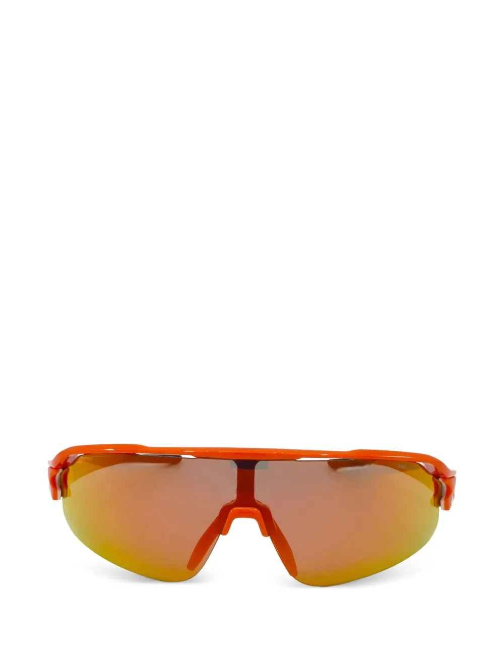 Nike Flyfree Shield Team Geometric-frame Sunglasses In Orange