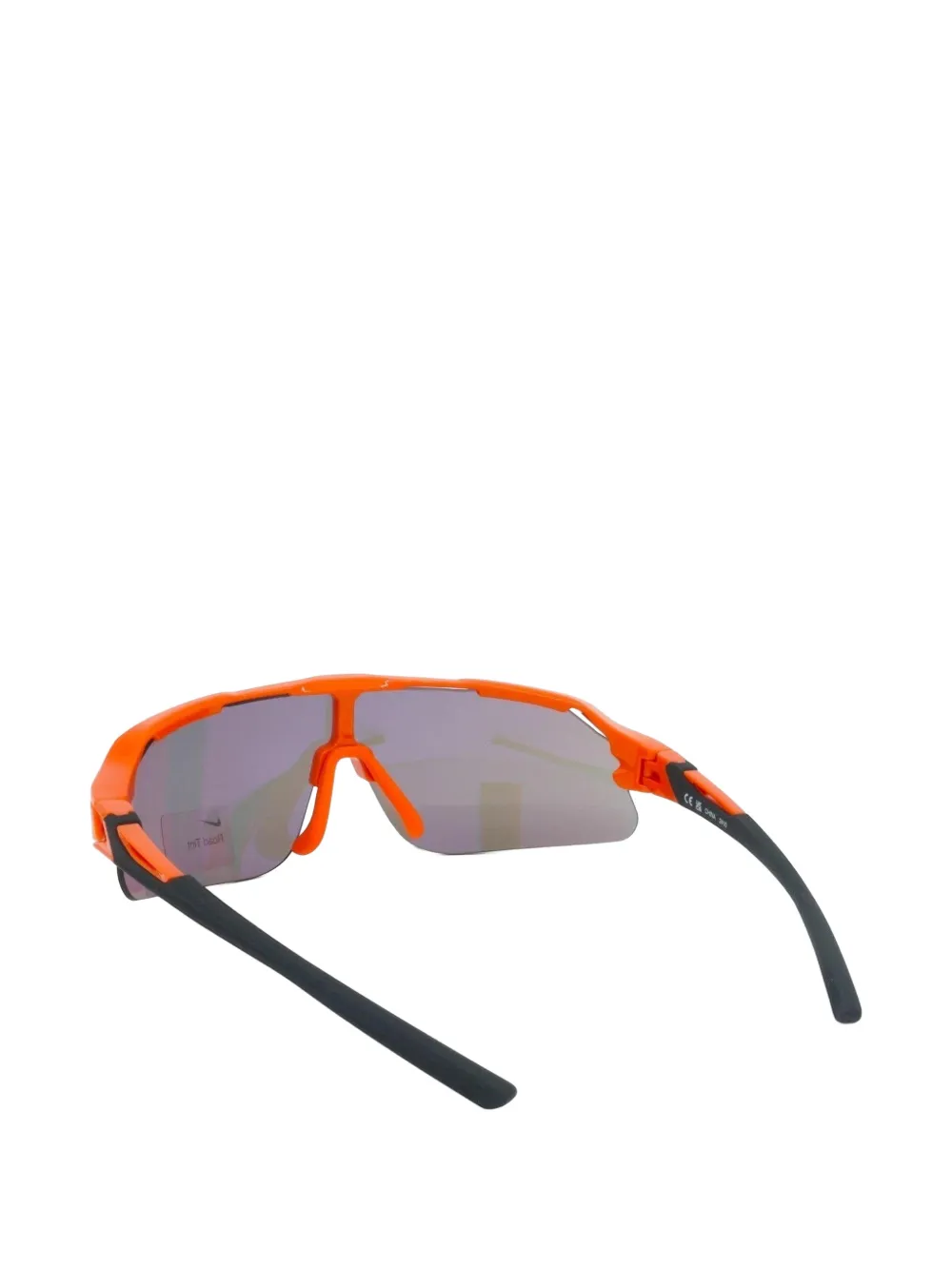 Nike Flyfree Shield Team zonnebril met geometrisch montuur Oranje