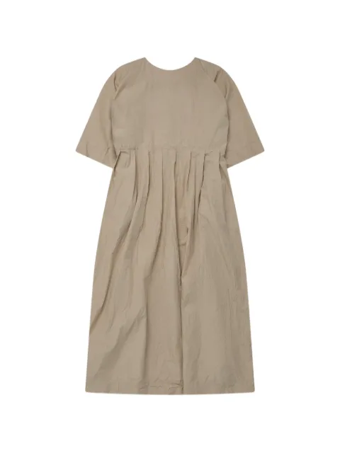 Daniela Gregis pleated crinkled-finish midi dress