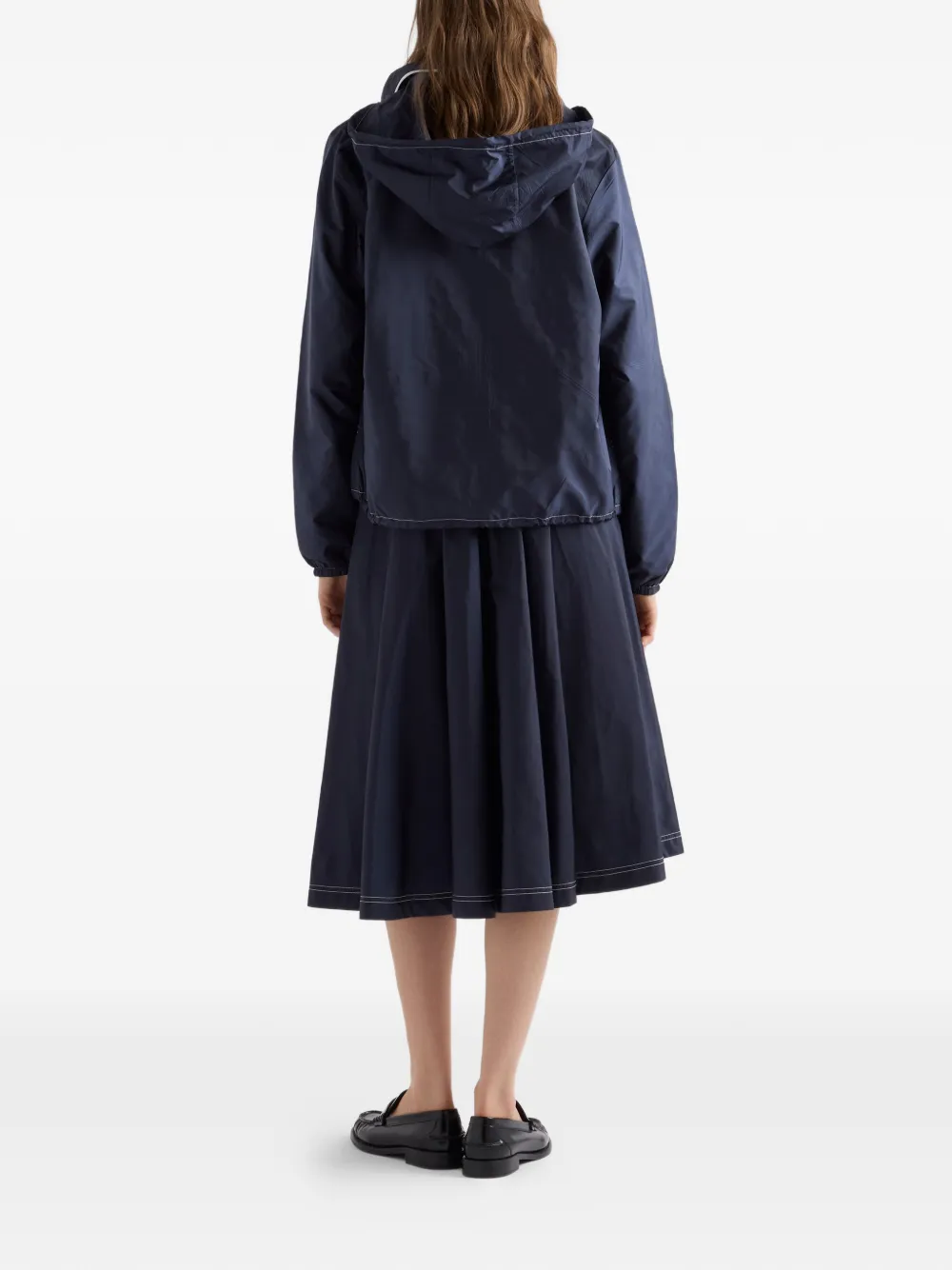  Prada Falda Re-nylon Con Vuelo - Azul 